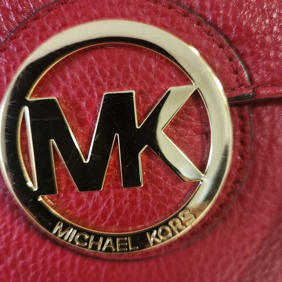 Ravishing Red Authentic Michael Kors purse - Picture 7 of 12